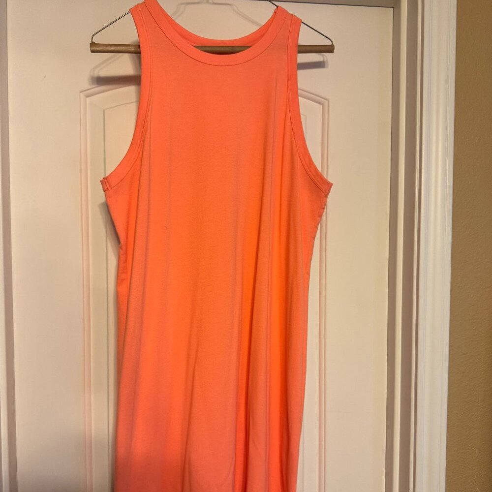 A New Day Orange Halter Sheath Midi Dress